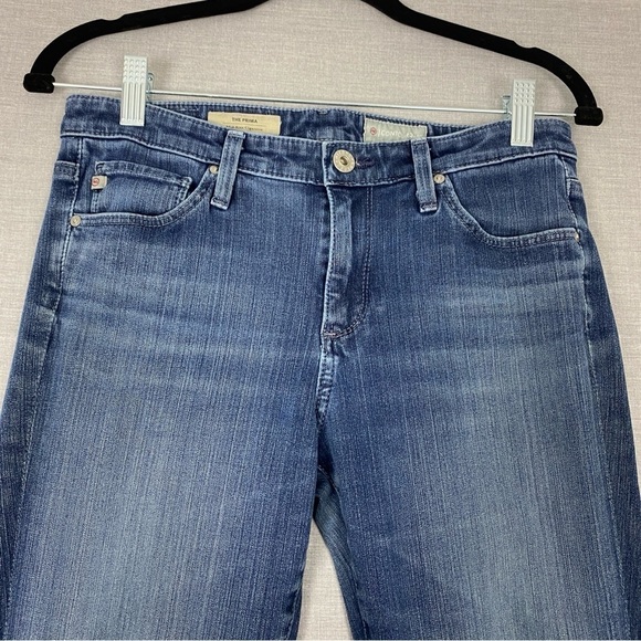 AG Prima Cigarette Jeans 28R Contour 360 Mid Rise Medium Wash Blue - Picture 3 of 10
